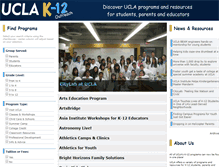 Tablet Screenshot of k12outreach.ucla.edu