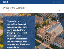Tablet Screenshot of chancellor.ucla.edu