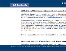 Tablet Screenshot of parking.ucla.edu