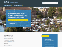 Tablet Screenshot of events.ucla.edu