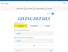 Tablet Screenshot of giving.ucla.edu