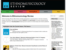 Tablet Screenshot of ethnomusicologyreview.ucla.edu